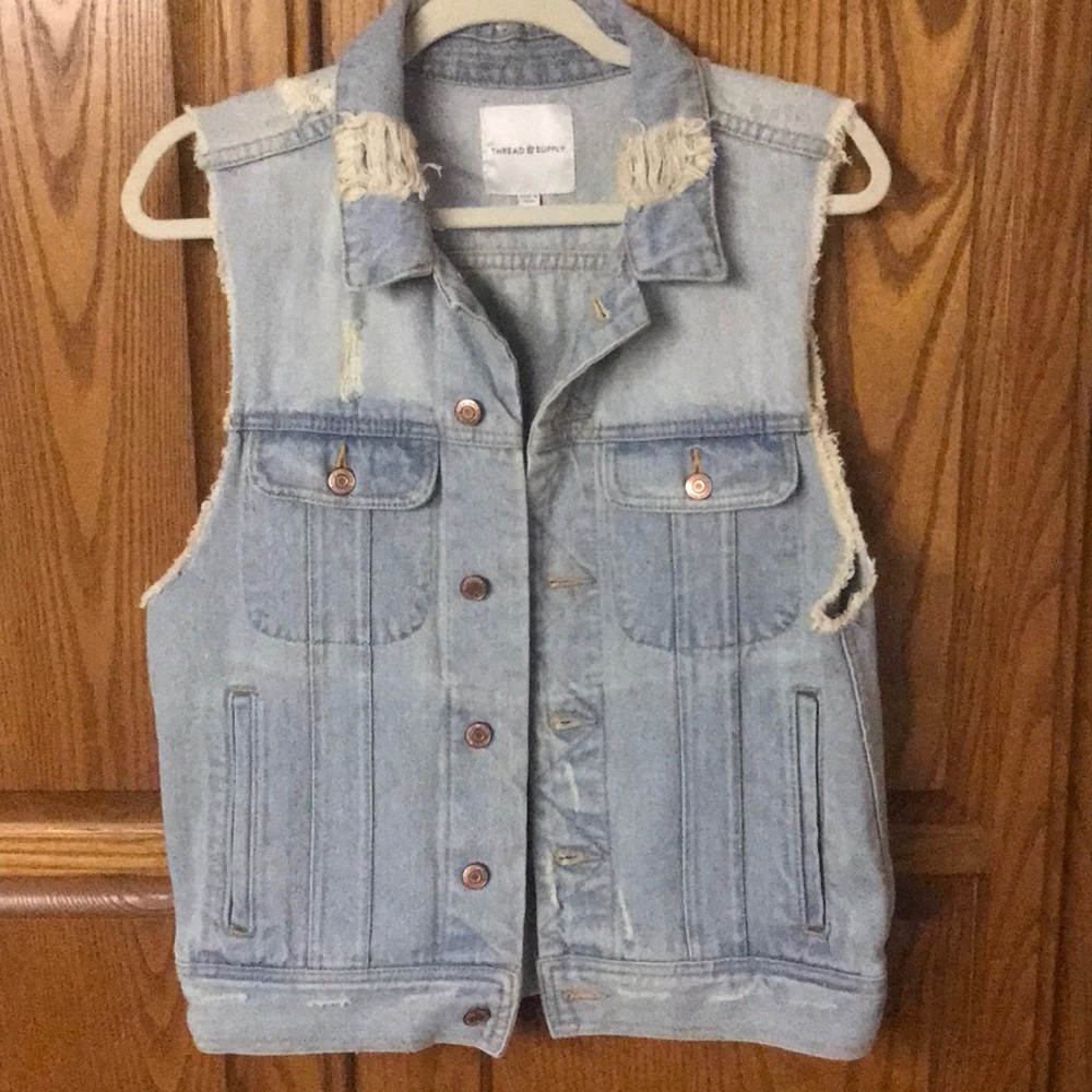 Thread and Supply denim vest
